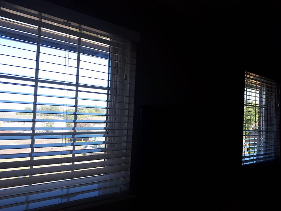 White wood Venetians installed in Gateshead