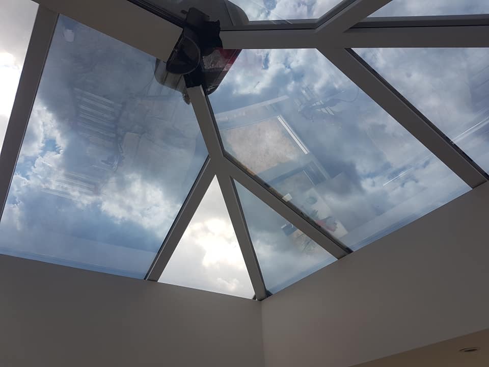 2. Anti Glare-heat-uv film 20% oneway mirror to roof - neutral 35% anti Glare-heat-uv 